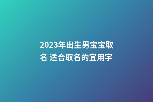 2023年出生男宝宝取名 适合取名的宜用字
